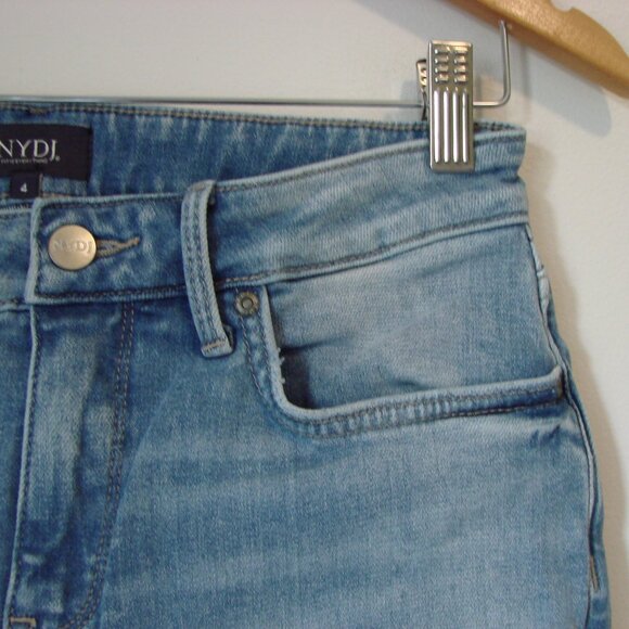 NYDJ Flare Jeans Ankle Raw Hem Lift Tuck Technology Size 4 - Picture 9 of 16